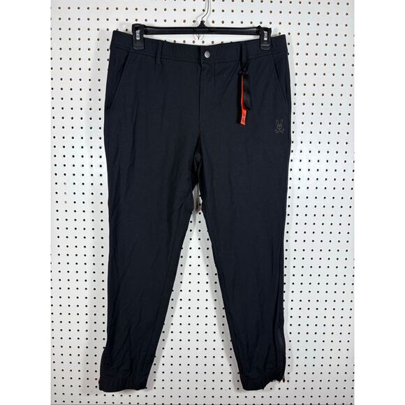 Psycho Bunny Madison Commuter Lightweight Stretch Waist Pant Black Size 34 - Picture 1 of 9
